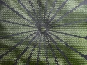 アンティーク　花亀甲模様織出し本場泥大島紬着物